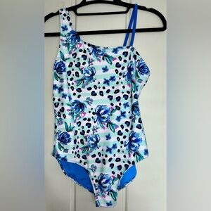 Girls 2-Piece Swimsuit and Cover Up size XL 14/16 EUC